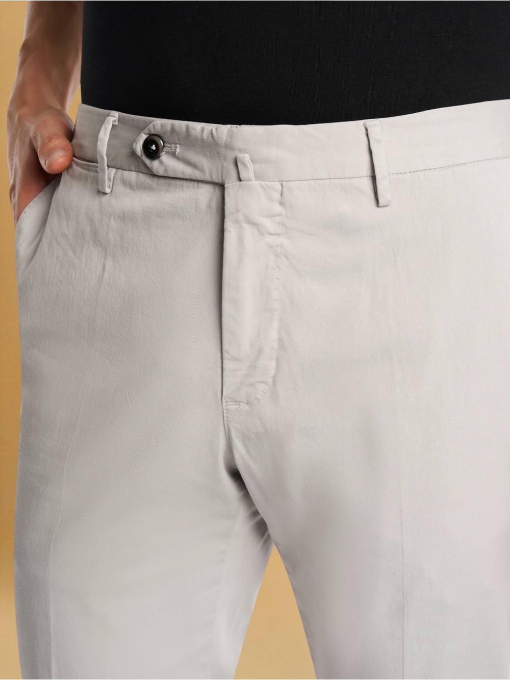Slim stretch gabardine trousers